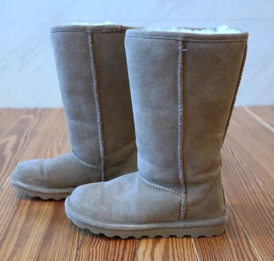 Bearpaw Suede Upper Genuine Sheepskin Knee High Boots Women’s Size 6 - Изображение 1 из 4