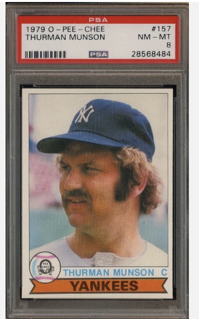 1979 O-PEE-CHEE OPC #157 Thurman Munson New York Yankees PSA 8 NM-MT - Image 1 of 2