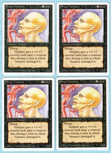 Sengir Vampire x4 4x 1994 Revised Edition PLAYSET Black Unc Creature MTG LP AZ3 - Picture 1 of 2