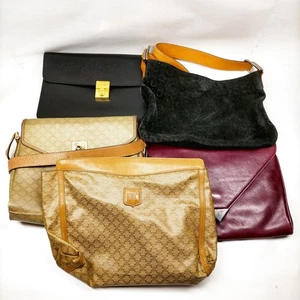 Celine   Shoulder Bag Clutch 5 set Black Leather 4351089 - Picture 1 of 11