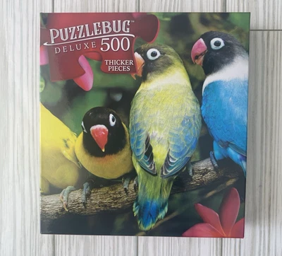 Puzzlebug Deluxe 500 Piezas Puzzle "COLORIDOS AGAPORNIS" Foto 1 de 2