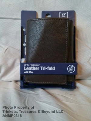 Hombre George Cuero Triple Plegable con Protección Win y RFID Marrón Foto 1 de 2