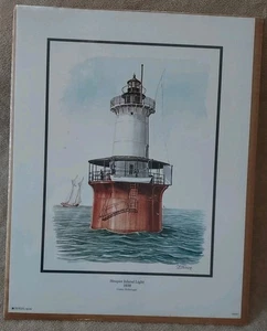 Vintage Casey Holtzinger Hooper Island Lighthouse 1939 Print 8.5" X 11.5”  - Bild 1 von 5