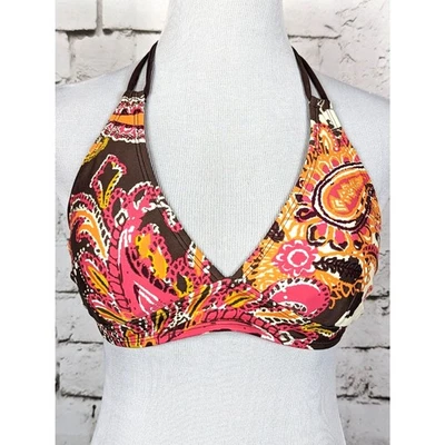 Top de bikini halter de cachemira ajustable ATHLETA Resort crucero vacaciones mediano  Foto 1 de 4