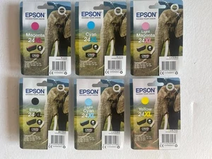 Epson 24XL Cartridge Set (6 Pieces = 75€) XP-55 Xp-750 XP-760 XP-850 XP-860 - Photo 1/2