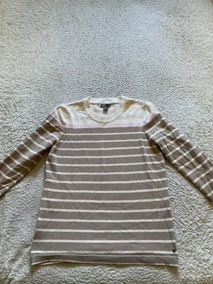 Suéter Pullover Eddie Bauer Mujer Rayas Manga 3/4 Multicolor Talla M Foto 1 de 4