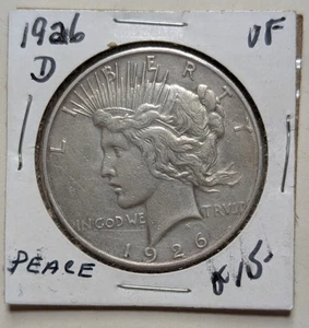 1926 D PEACE SILVER DOLLAR U.S. MINT - Picture 1 of 2
