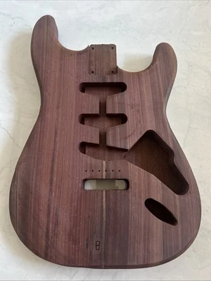 Unfinished Strat Guitar Body INDIAN ROSEWOOD FREE SHIPPING SAME ITEM - Image 1 of 4