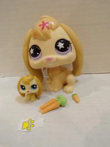 Littlest Pet Shop~#2466~Conejito Amarillo Beige~5" Jumbo Bunny~Amarillo Beige~Collar - Imagen 1 de 5