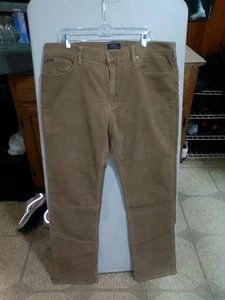Brown Curduroy Jeans Polo Ralph Lauren Varick Slim Straight  - Picture 1 of 8