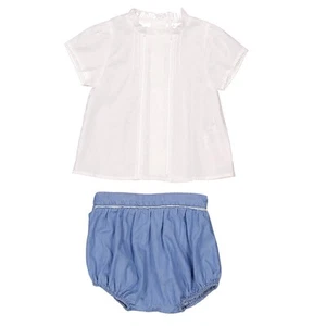 Chloe Infant Ruffle-Detail Cotton Blouse And Bloomers Set - Picture 1 of 4