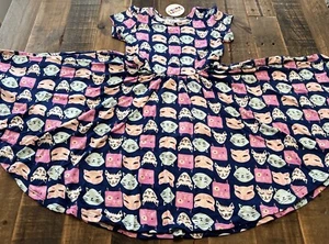 Dot Dot Smile size 7 girls vintage cats Cap sleeve twirl dress new - Picture 1 of 3