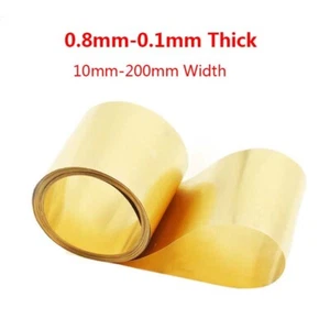 Brass Sheet Foil Plate Brass Strip Coil 0.1/0.2/0.3/0.4/0.5/0.6/0.8mm Thickness - Picture 1 of 5