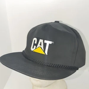 Vintage CAT Caterpillar schwarz Snapback Truckermütze Tonkin Farm Workwear USA - Bild 1 von 10