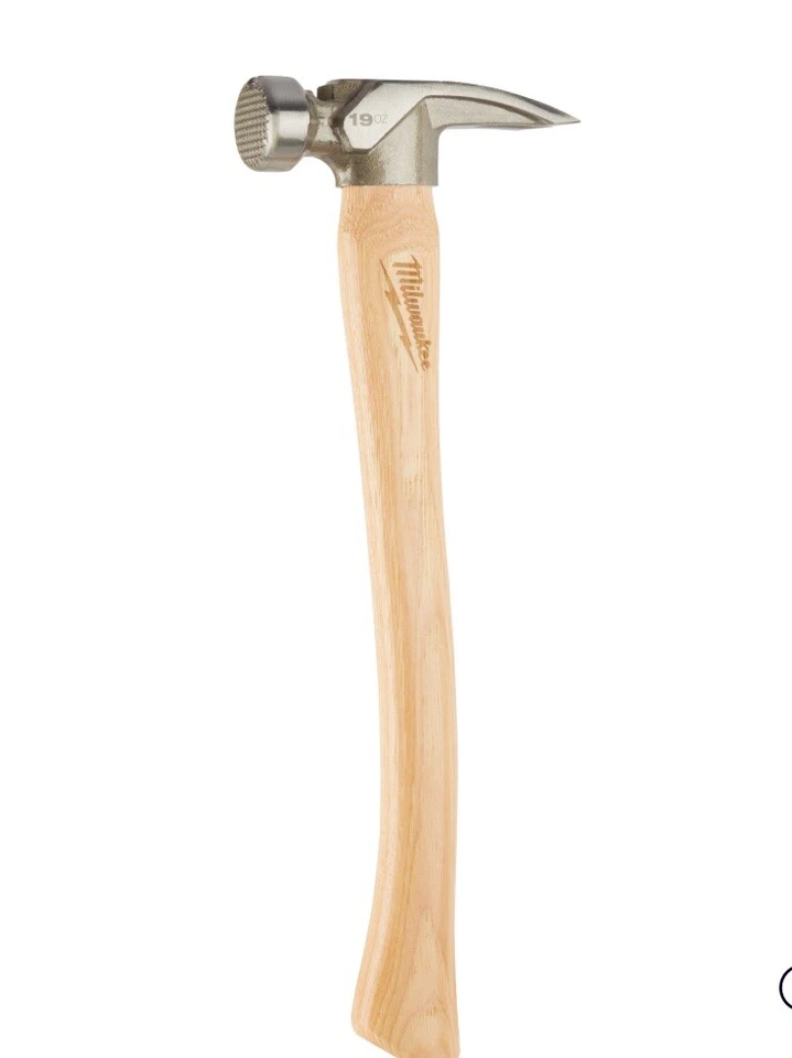 Martillo para enmarcar Milwaukee 48-22-9419 19 OZ cara fresada mango de nogal americano Foto 1 de 1