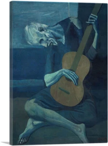 ARTCANVAS The Old Guitarist 1903 Canvas Art Print by Pablo Picasso - Picture 1 of 11