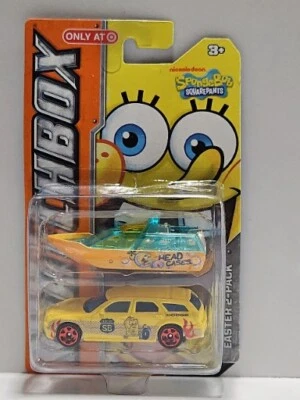 Matchbox 1/64 Diecast Easter 2 Pack Nickelodeon Spongebob SquarePants - Image 1 of 2