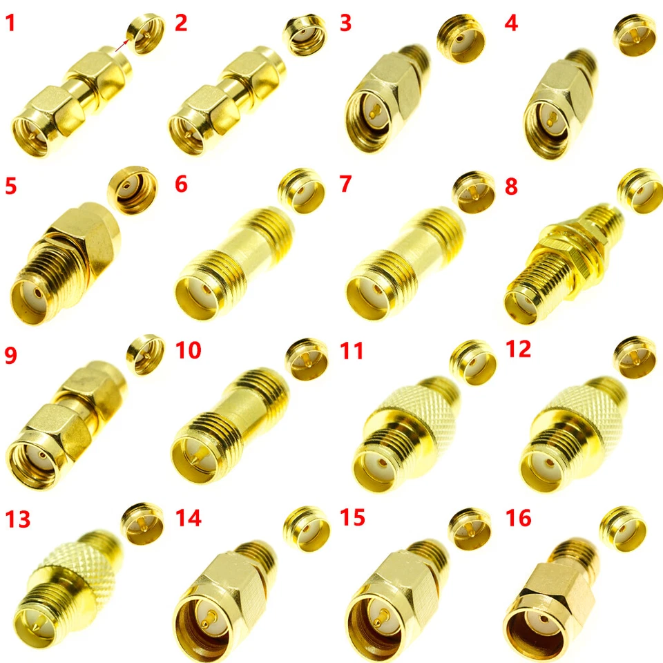 1Pcs SMA Male Female To SMA RPSMA Plug Jack RF Connector Adapter Converter - Image 1 of 1