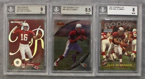 Jake Plummer 1997 Donruss Stadium Club Bowman's Best 3) Graded Rookie Lot BGS 9 - Bild 1 von 5