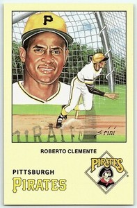 1990 11Clemente Roberto Postcard Hof Batting Susan Pittsburgh Pirates Rini 5,000