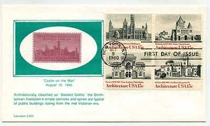 1838-41 1980 Architecture Carrollton block of 4  FDC - Picture 1 of 1