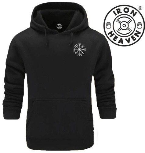 VETEMENTS Vegvisir Felpa con Cappuccio Piccola Abbigliamento Palestra Bodybuilding Allenamento MMA Vikings Top