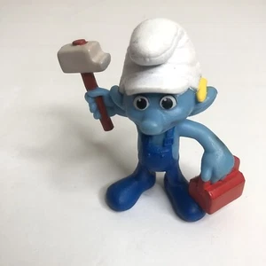 The Smurfs 2 Handy Smurf McDonalds Toy PVC Figure 2013 #3 Happy Meal Movie - Picture 1 of 10