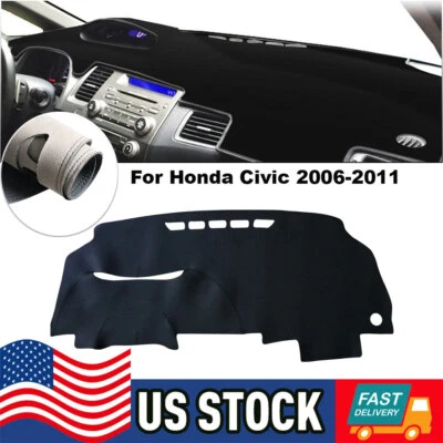 Leather Dashmat Dash Cover Dashboard Mat Car Pad For Honda Civic Acura CSX - Image 1 of 4