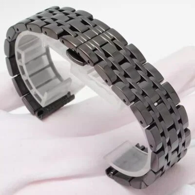 Universal 10mm-24mm Straight+Curved Bracelet Stainless Steel Watch Band Strap - Image 1 of 4