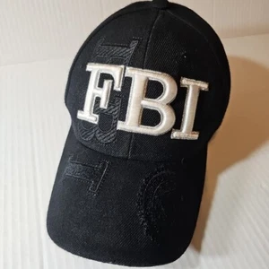 FBI Black Hat Baseball Cap Strapback Washington by Cityhunter - Picture 1 of 7