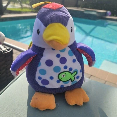 SOFT PLAY Cloth Story Book Rattle Plush Stuffed Animal Baby Parrot Toy learn  - Image 1 of 4