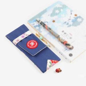 Estuche lápiz tradicional hecho a mano estilo japonés para niños papelería bolso bolígrafo Sakura - Imagen 1 de 7