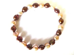 Honora Zuchtperlen Medium Mehrfarbig Bronze Stretch Armband - Bild 1 von 1
