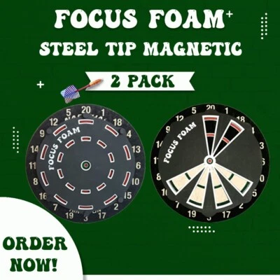 Espuma de enfoque magnético | Paquete de 2 entrenadores de dardos con punta de acero Foto 1 de 4