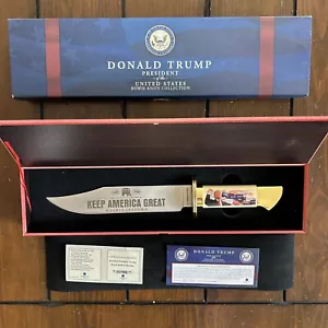 President Donald Trump Head of State Stainless Steel Bowie Knife - Picture 1 of 9