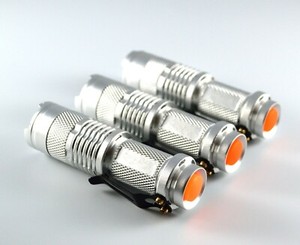 3Pack Mini CREE Mini Tactical Flashlight Focus Adjustable - Choose Color