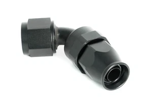 PTFE Alu Fitting Dash 6 / -6 AN / JIC 6 Anschluss 60° Schwarz eloxiert - Picture 1 of 8