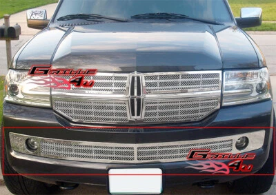 Fits 2007-2014 Lincoln Navigator Lower Bumper Stainless Mesh Grille - Image 1 of 2