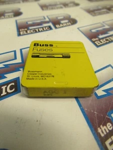 Buss AGC-1, (1) Box of (5), 1 Amp, 250 Volt, Glass Fuses - NEW-B - Picture 1 of 2