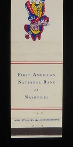 1960s? First American National Bank of Nashville TN Davidson Co Matchbook - Picture 1 of 2