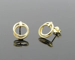 Orecchini oro giallo 333/- lucido effetto cordino - Foto 1 di 1