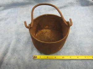 Antique Melting Pot Cast Iron Smelting Crucible Lead Glue 4.5” Diameter 4” High - Picture 1 of 5
