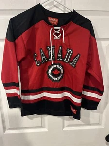 Maglia Hockey Canada Athletics Rossa True North Forte e Libera Gioventù Media M - Foto 1 di 3
