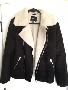 Forever21 Faux Suede/Fur Aviator Jacket Mens Size (M) - Picture 1 of 7