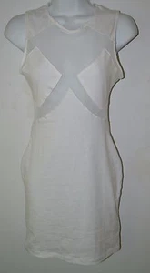 Vestido Nasty Gal, sexy, blanco, con malla, talla M - Imagen 1 de 7
