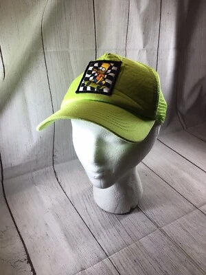 Vintage Bart Simpson Skateboarding Neon Green Hat. Mad Engine Fox. The Simpsons - Image 1 of 4