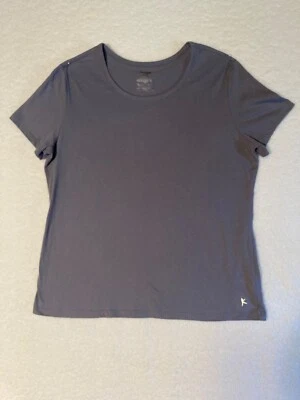 Camiseta gris manga corta Danskin Now XL para mujer cómoda atlética Foto 1 de 4