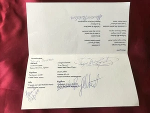 5 Autographs OPERA HOUSE "LA SCALA" Milano-HASMIK PAPIAN-Donnie Ray Albert+3 - Picture 1 of 5