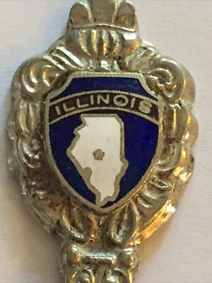 Cuchara de recuerdo vintage coleccionable en Estados Unidos. Illinois Foto 1 de 3