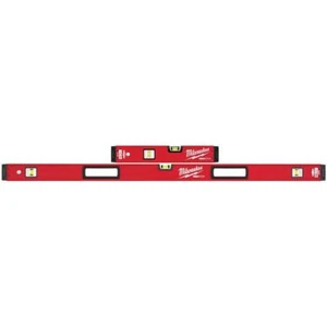 Milwaukee 16"/48"Box Beam Level Set Standard Removable End-Caps Durable Aluminum - Picture 1 of 1